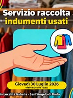 Immagine Raccolta indumenti 30 luglio